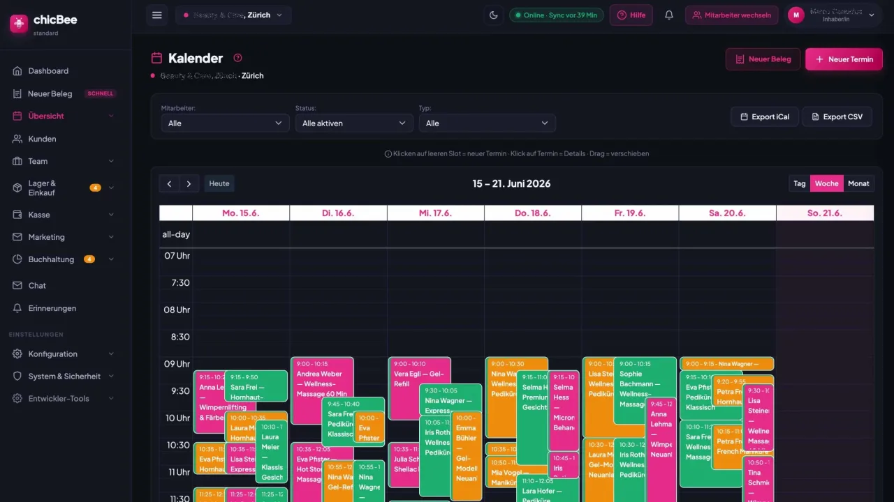 chicBee — Salon OS